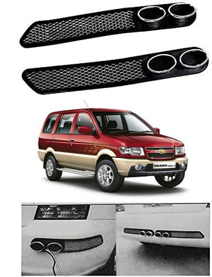 SLSHILPA Plastic Car Bumper Guard(Black, Pack of 2, Chevrolet, Tavera)