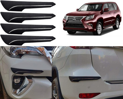 Selifaur Rubber Car Bumper Guard(Black, Pack of 4, Lexus, LX)