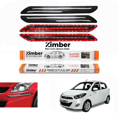 NOIREX Rubber, Stainless Steel Car Bumper Guard(Black, Pack of Pack Of 4, Hyundai, i10)