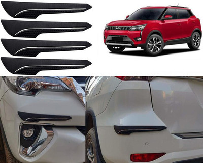 Selifaur Rubber Car Bumper Guard(Black, Pack of 4, Mahindra, XUV300 W4)