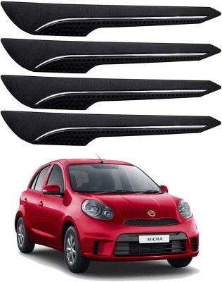 Oshotto Rubber Car Bumper Guard(Black, Pack of 4, Nissan, Micra)