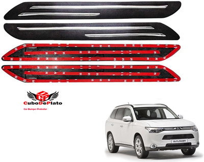 CuboDePlato Rubber Car Bumper Guard(Black, Pack of 4, Mitsubishi, Outlander)