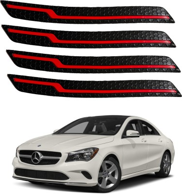 Oshotto Rubber Car Bumper Guard(Black, Red, Pack of 4, Mercedes Benz, CLA-Class)