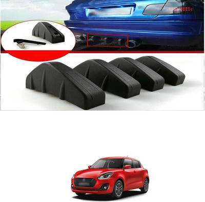 PRTEK Plastic Car Bumper Guard(Black, Pack of PACK OF 4, Maruti, Universal For Car)