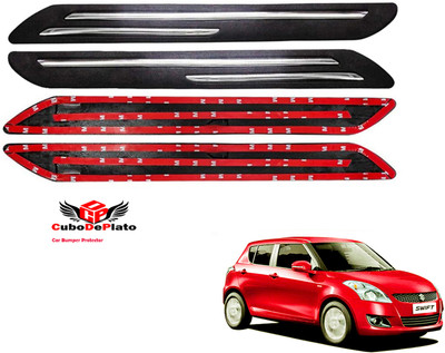 CuboDePlato Rubber Car Bumper Guard(Black, Pack of 4, Maruti, Swift)