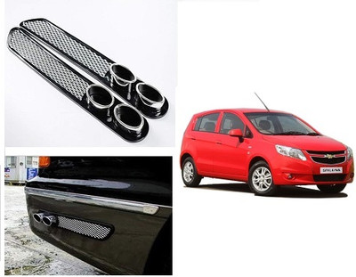 After cars Plastic Car Bumper Guard(Black, Pack of 2, Chevrolet, UVA)