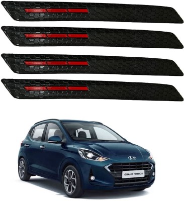 Oshotto Rubber Car Bumper Guard(Black, Red, Pack of 4, Hyundai, NA)