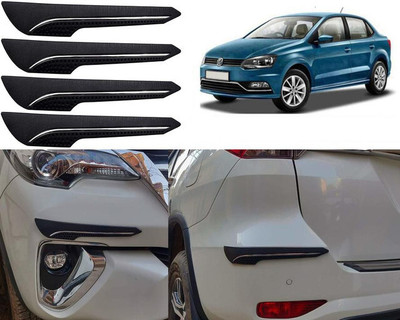 Selifaur Rubber Car Bumper Guard(Black, Pack of 4, Volkswagen, Beetle)