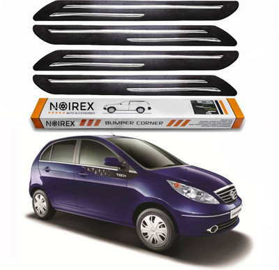 ZIMBER Rubber, Stainless Steel Car Bumper Guard(Black, Pack of Pack Of 4, Tata, Indica Vista)