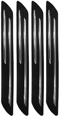 Max In Silver Plated, Rubber Car Bumper Guard(Black, Silver, Pack of 4, Audi, A4)