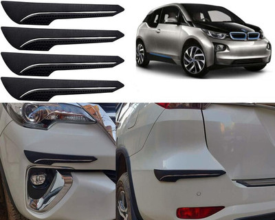 Selifaur Rubber Car Bumper Guard(Black, Pack of 4, BMW, I8)