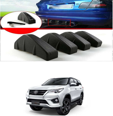 PRTEK Plastic Car Bumper Guard(Black, Pack of PACK OF 4, Toyota, Fortuner)