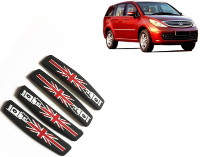 Selifaur Silicone, Rubber Car Door Guard(Black, Red, Pack of 4, Tata, Aria)