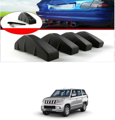 PRTEK Plastic Car Bumper Guard(Black, Pack of PACK OF 4, Mahindra, Universal For Car)