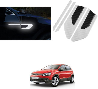 PRTEK Plastic Car Bumper Guard(Silver, Pack of 4, Volkswagen, Universal For Car)