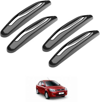 Etradezone Microfibre Car Door Guard(Black, Silver, Pack of 4, Ford, Ikon)