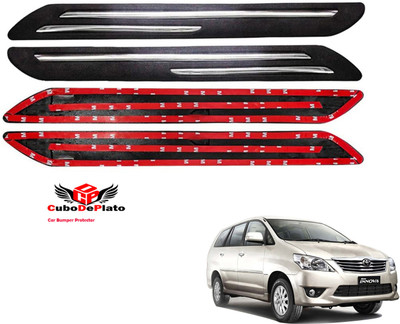 CuboDePlato Rubber Car Bumper Guard(Black, Pack of 4, Toyota, Innova)