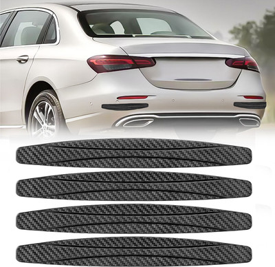 CARZEX Microfibre, Rubber Car Bumper Guard(Black, Pack of 4, Tata, Tiago)