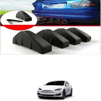 PRTEK Plastic Car Bumper Guard(Black, Pack of PACK OF 4, Tata, Universal For Car)