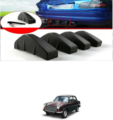 PRTEK Plastic Car Bumper Guard(Black, Pack of PACK OF 4, GM, Ambassador)