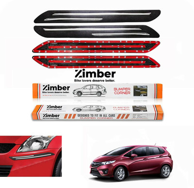 NOIREX Rubber, Stainless Steel Car Bumper Guard(Black, Pack of Pack Of 4, Honda, Jazz)