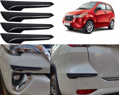 Selifaur Rubber Car Bumper Guard(Black, Pack of 4, Mahindra, Rexton)