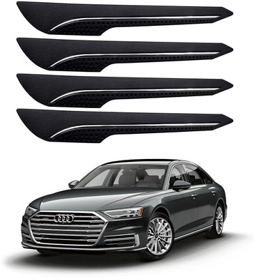 Oshotto Rubber Car Bumper Guard(Black, Pack of 4, Audi, A8)