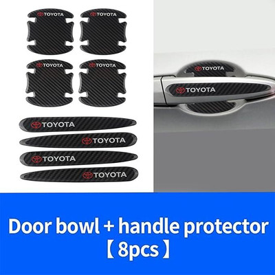 HEOBRO Plastic Car Door Guard(Black, Pack of 8, Toyota, Universal For Car)