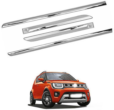 SHOPONE Trading Plastic Car Door Guard(Silver, Pack of 4, Maruti, Ignis 1.3 Delta)