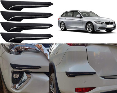 Selifaur Rubber Car Bumper Guard(Black, Pack of 4, BMW, 325i)