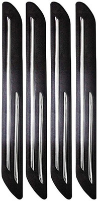Mr fix Silver Plated, Rubber Car Bumper Guard(Black, Silver, Pack of 4, Tata, Sumo)