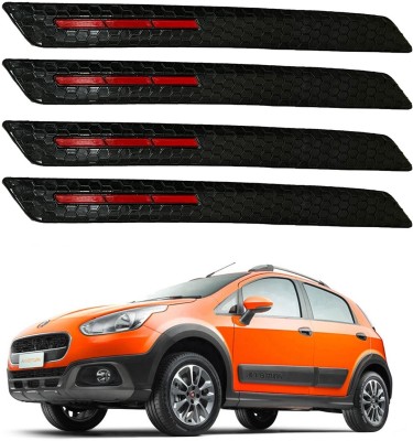 Oshotto Rubber Car Bumper Guard(Black, Red, Pack of 4, Fiat, Avventura)