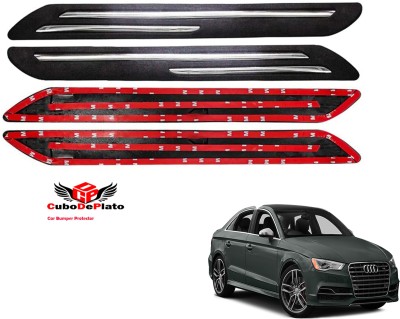 CuboDePlato Rubber Car Bumper Guard(Black, Pack of 4, Audi, S3)