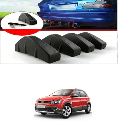 PRTEK Plastic Car Bumper Guard(Black, Pack of PACK OF 4, Volkswagen, Universal For Car)