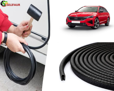 NAKCA Carbon Steel Car Door Guard(Black, Pack of 1, Skoda, Octavia)