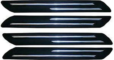 Mr fix Silver Plated, Rubber Car Bumper Guard(Black, Silver, Pack of 4, Kia, Seltos GTK 1.4)