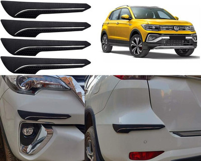 Selifaur Rubber Car Bumper Guard(Black, Pack of 4, Volkswagen, Universal For Car)