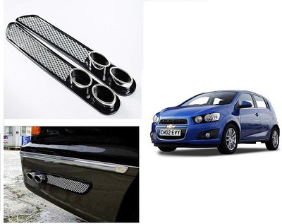 After cars Plastic Car Bumper Guard(Black, Pack of 2, Chevrolet, Aveo)