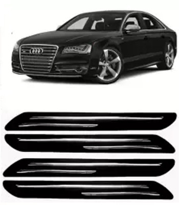 OOLTAH PAHIYA Plastic Car Bumper Guard(Black, Silver, Pack of 4, Universal For Car, Universal For Car)