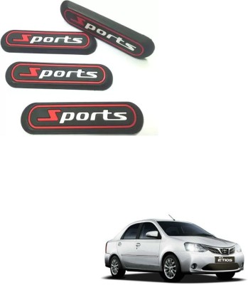 Etradezone Rubber Car Door Guard(Red, Black, Pack of 4, Toyota, Etios)