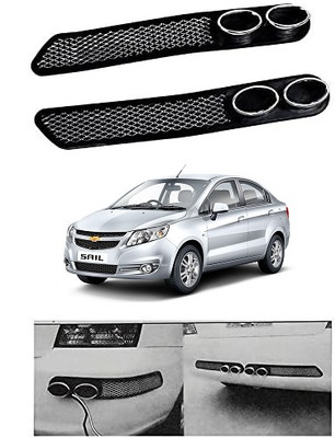 SLSHILPA Plastic Car Bumper Guard(Black, Pack of 2, Chevrolet, Sail)