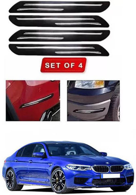 RONISH Microfibre, Silicone, Stainless Steel, Rubber Car Bumper Guard(Black, Pack of 4, Porsche, Universal For Car)