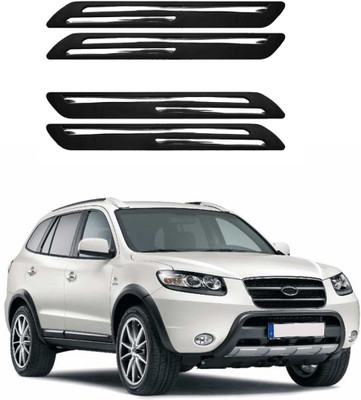 MOTORMANIA Rubber Car Bumper Guard(Black, Silver, Pack of 1, Hyundai, SantaFe)