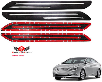 CuboDePlato Rubber Car Bumper Guard(Black, Pack of 4, Hyundai, Sonata Embera)
