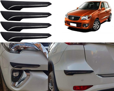 Selifaur Rubber Car Bumper Guard(Black, Pack of 4, Maruti, Alto K10)
