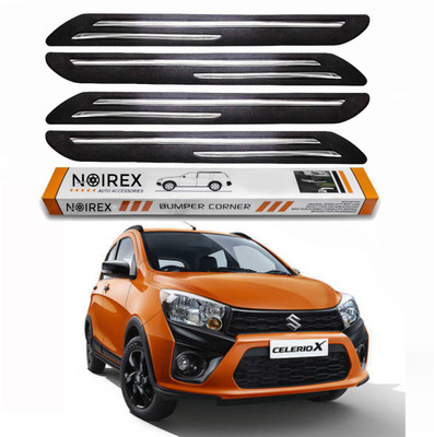 ZIMBER Rubber, Stainless Steel Car Bumper Guard(Black, Pack of Pack Of 4, Universal For Car, Celerio)