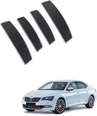 COSMOGEAR Rubber Car Door Guard(Black, Pack of 4, Skoda, Superb)