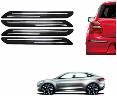 PROEDITION Plastic, Rubber Car Bumper Guard(Black, Pack of 4, Skoda, Universal For Car)