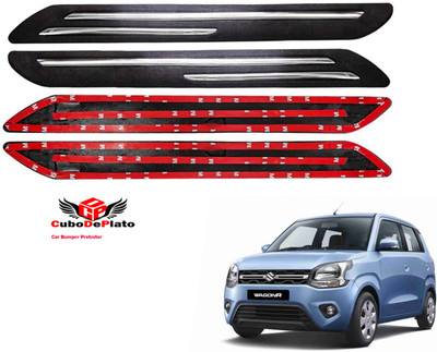 CuboDePlato Rubber Car Bumper Guard(Black, Pack of 4, Maruti, WagonR)