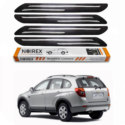 ZIMBER Rubber, Stainless Steel Car Bumper Guard(Black, Pack of Pack Of 4, Chevrolet, Captiva)